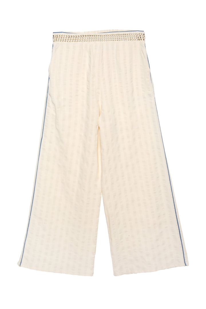 Trok Detay Şerit Pantolon Naturel