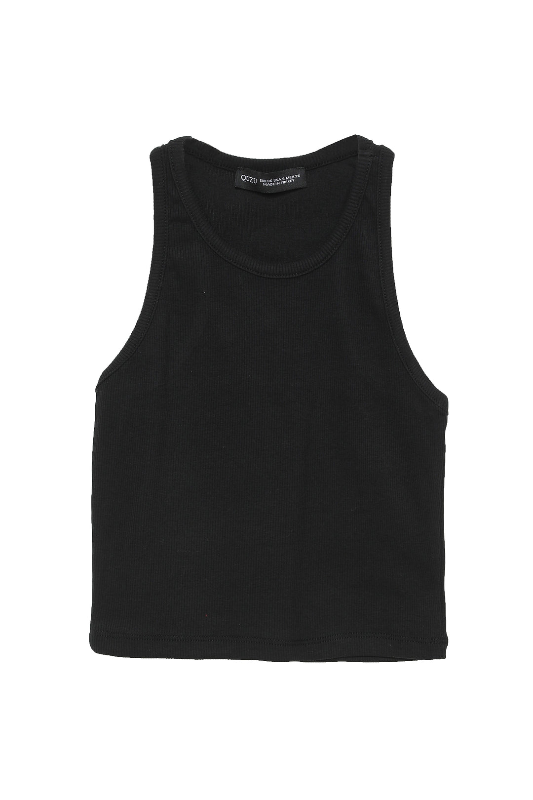 Halter Neck Crop Blouse Black