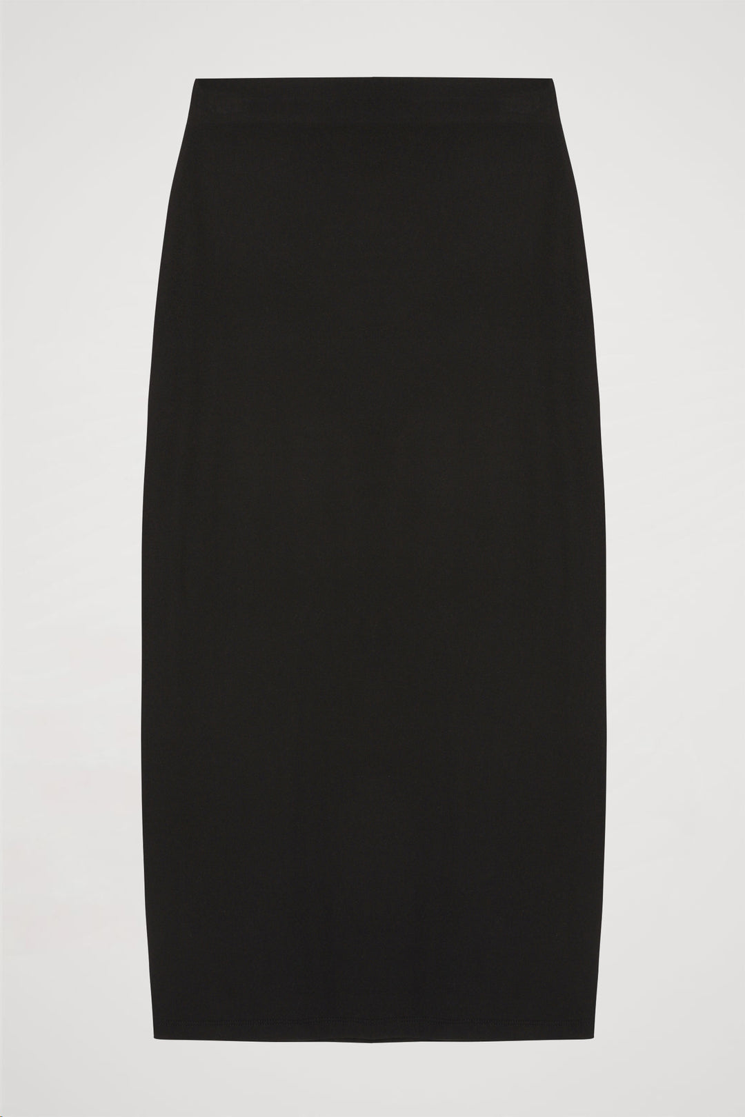 Midi Boy Düz Etek Siyah