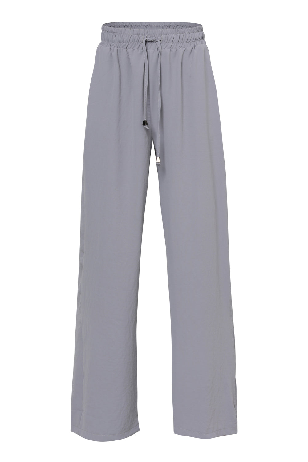 Elastic Waist Wide Leg Trousers Gray