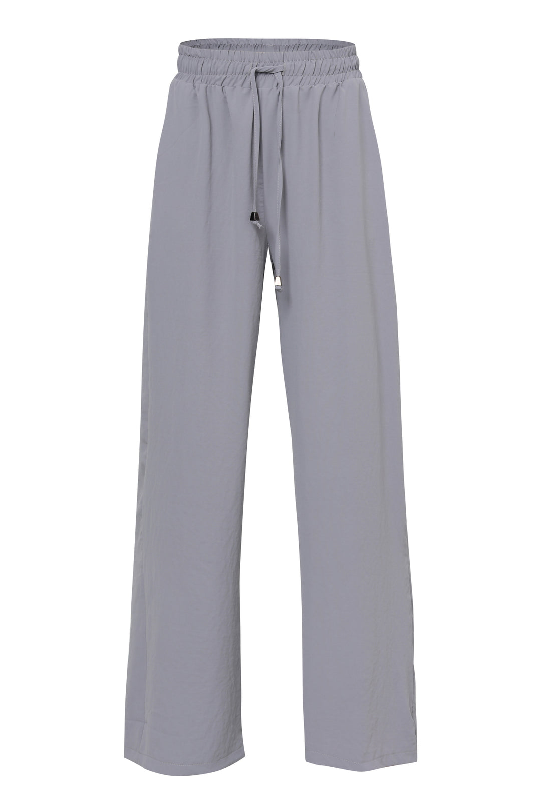 Elastic Waist Wide Leg Trousers Gray
