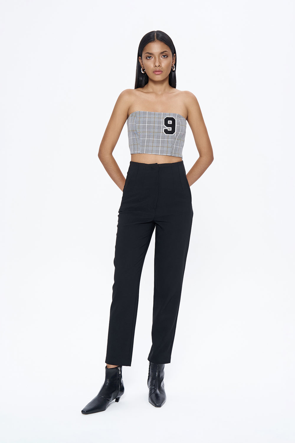 Pens Detaylı Pantolon Siyah