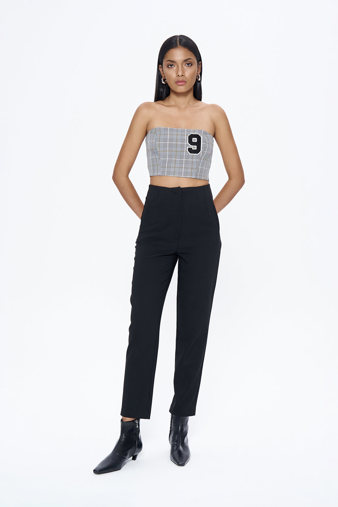 Pens Detaylı Pantolon Siyah