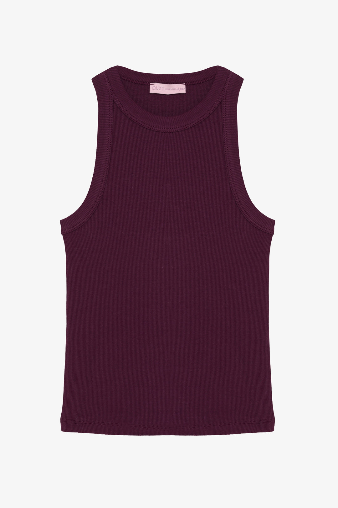 Halter Yaka Basic Fitilli Atlet Mürdüm