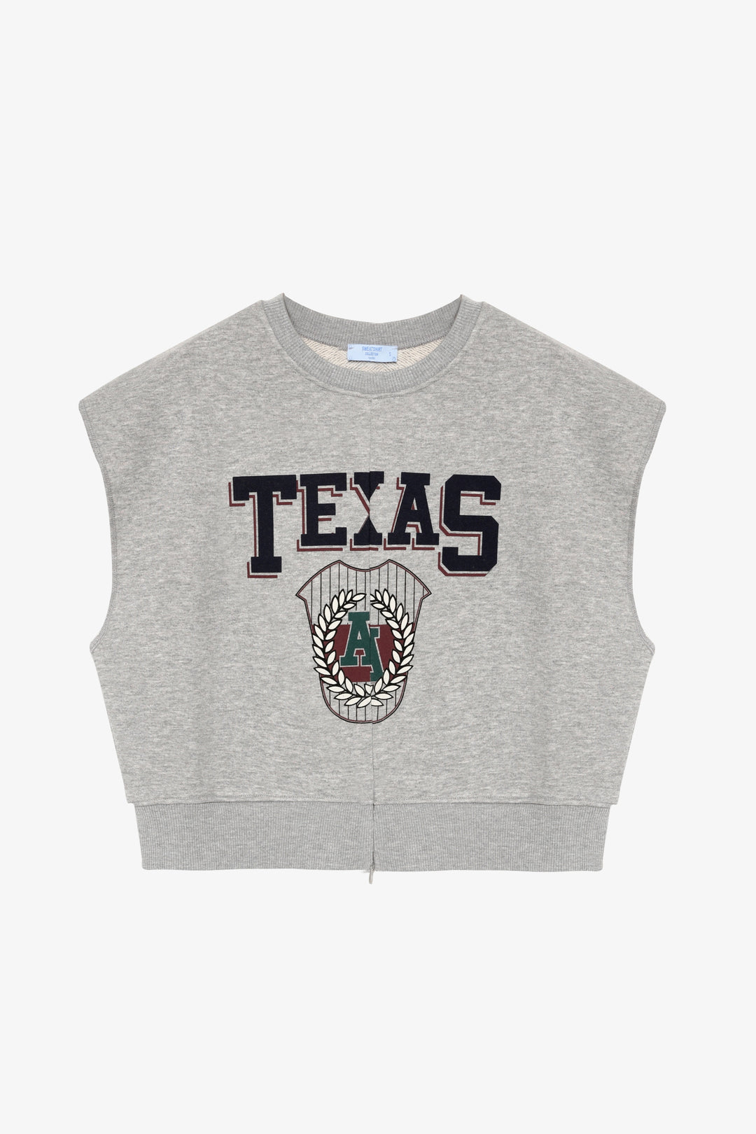Texas Baskılı Beli Ribanalı Kolsuz Sweatshirt Grimelanj