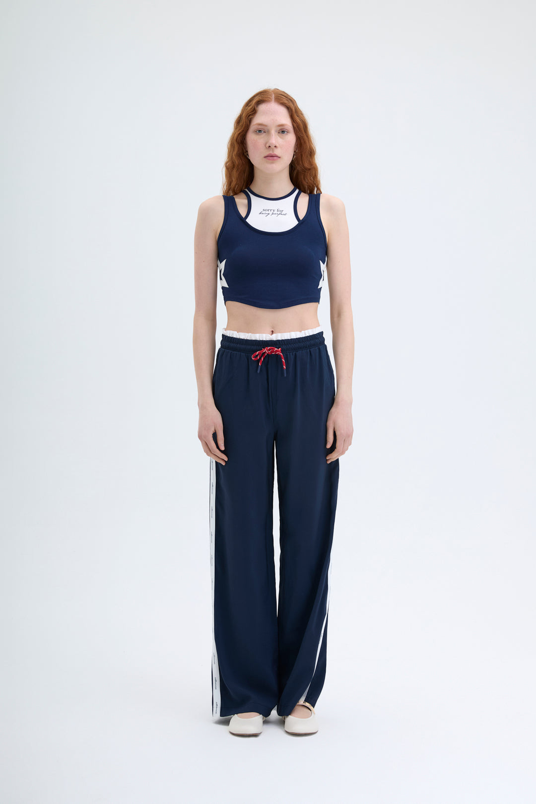 Halter Yaka Atletli Bluz Lacivert