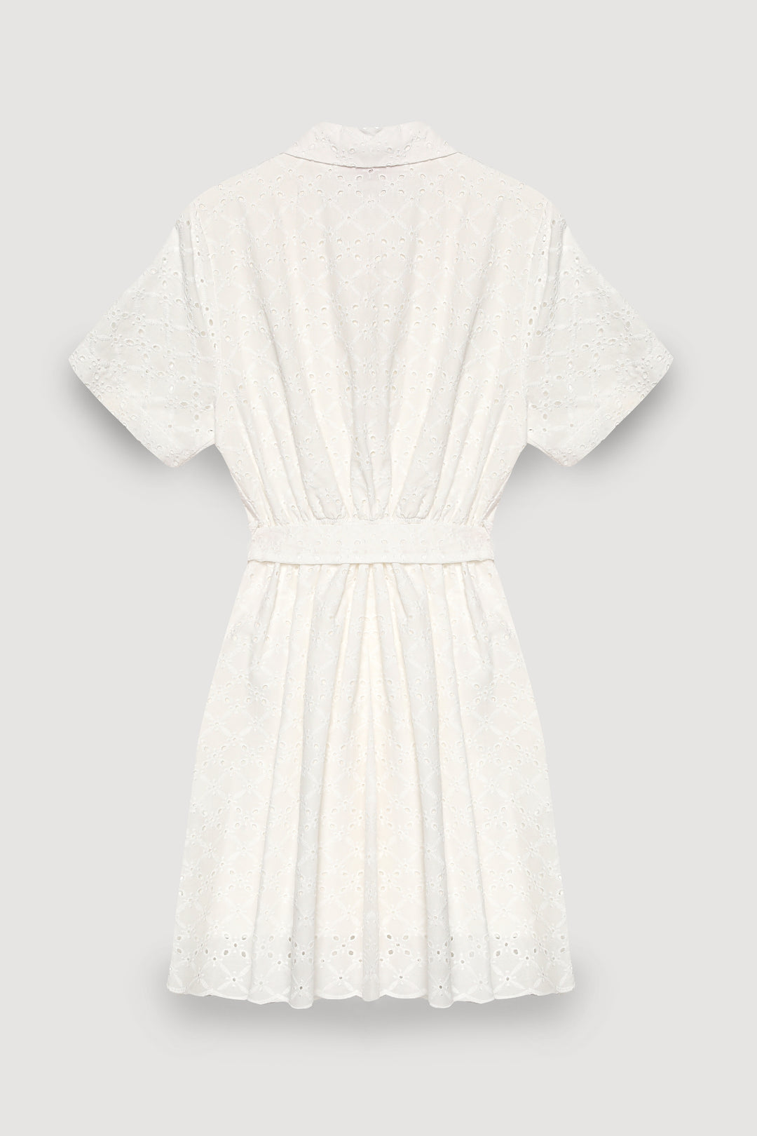 Fisto Detaylı Bağlamalı Mini Elbise Ekru