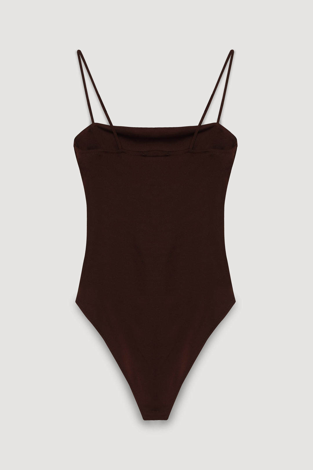 Askılı Bodysuit Koyu Kahve