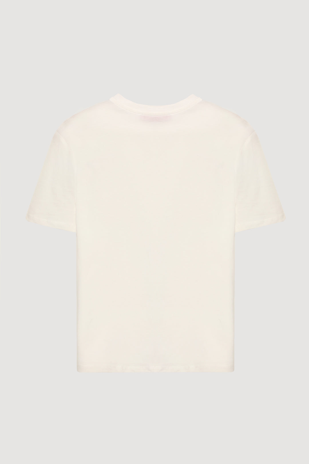 Bisiklet Yaka Oversize Basic Tişört Ekru