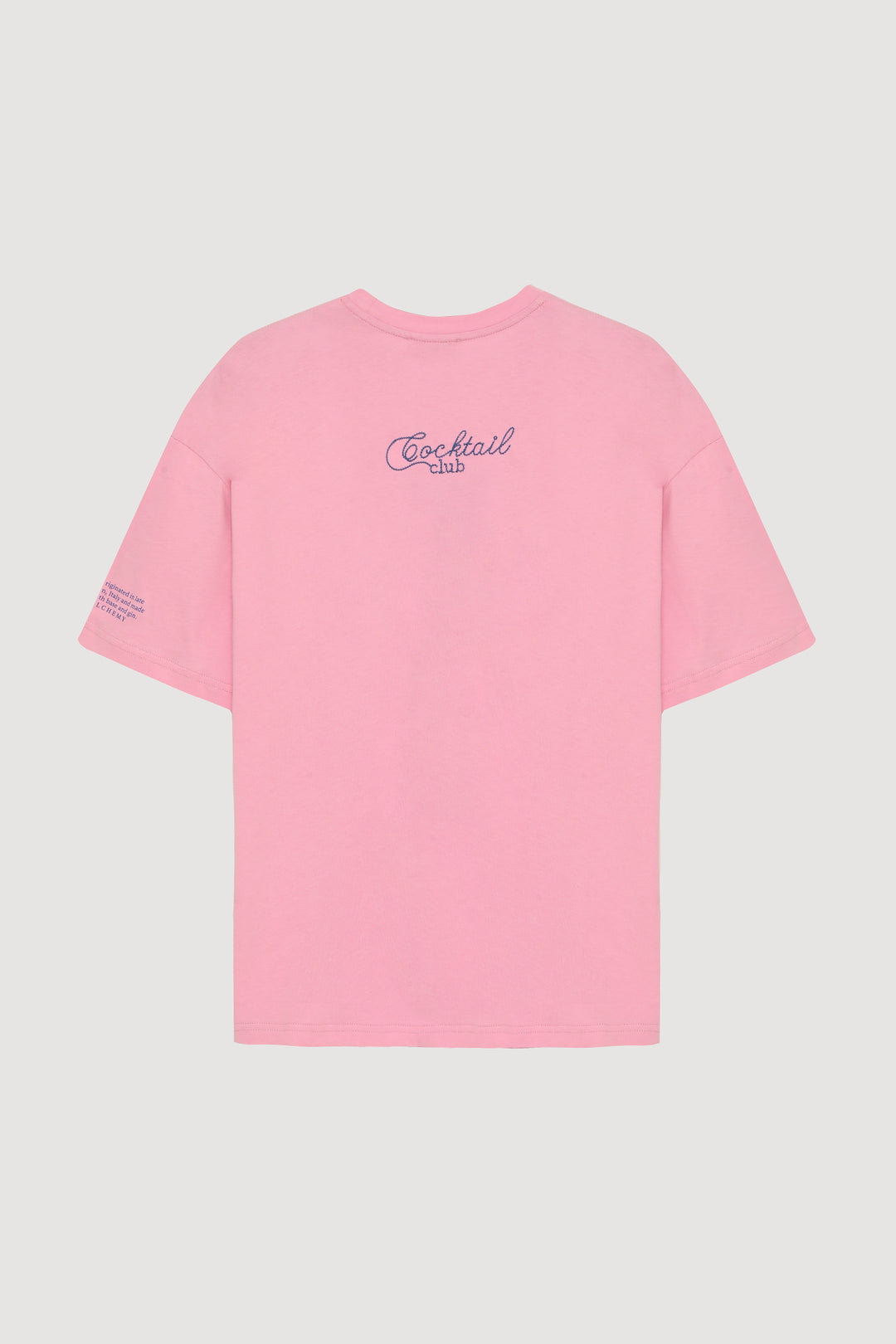 Bardak Baskılı Oversize Tişört Pembe