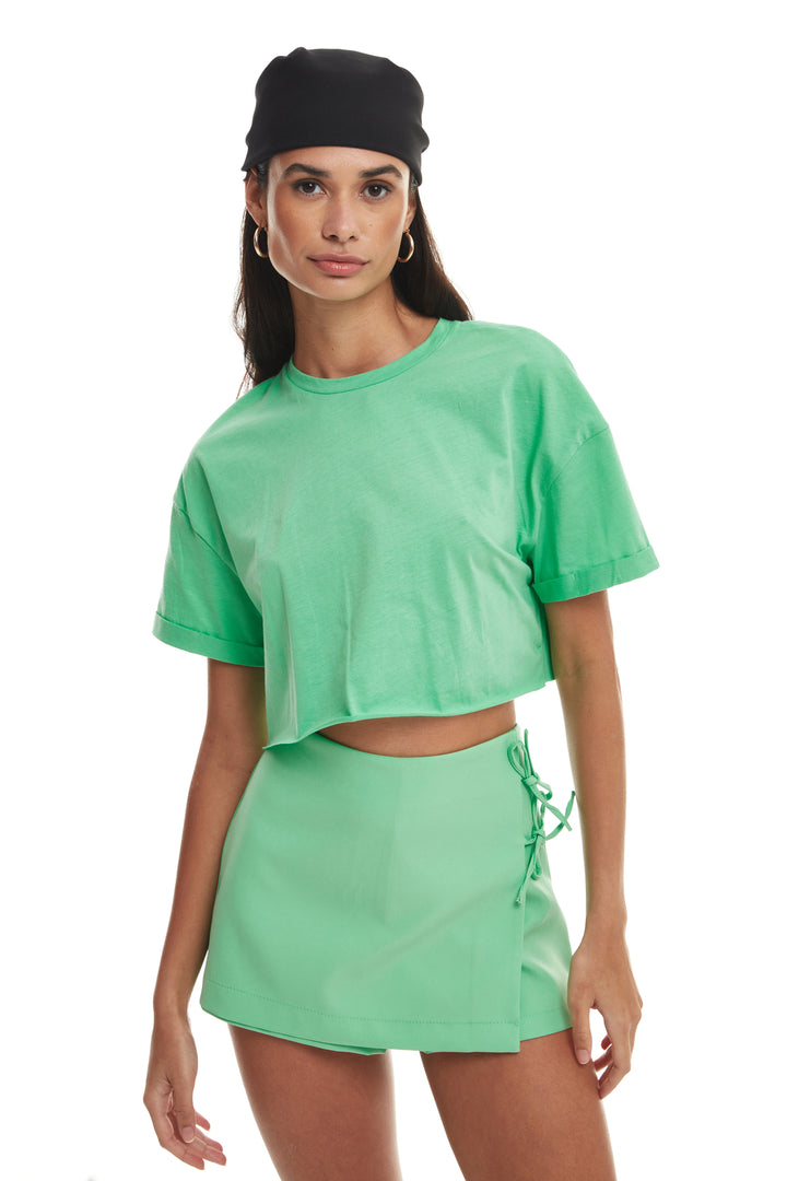 Crop T-Shirt Apple Mint