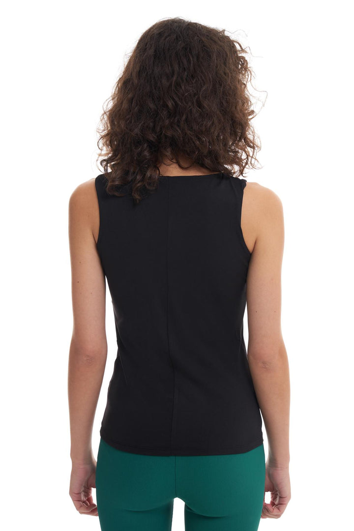 Thick Strap Basic Blouse Black