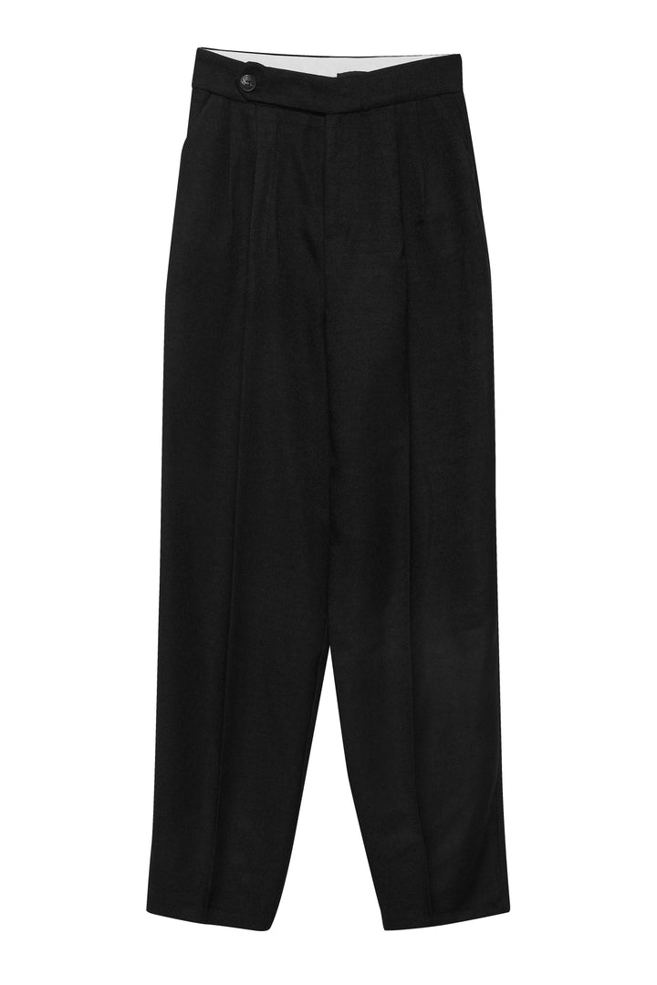 Double Pleated Trousers Black