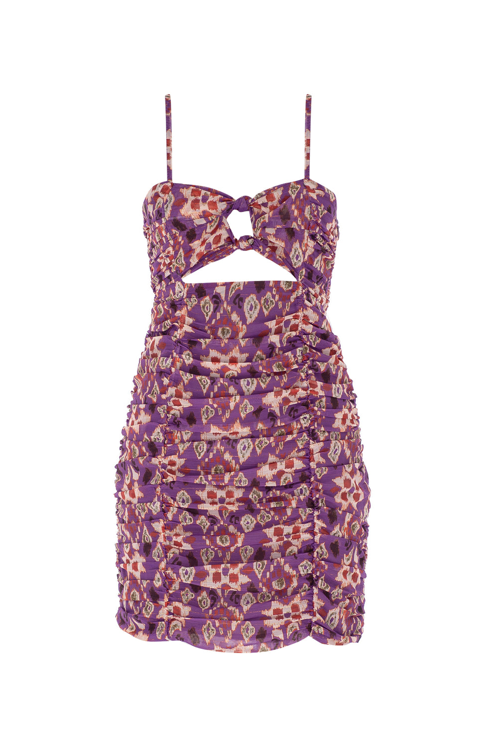 Strap Draped Mini Dress Lilac