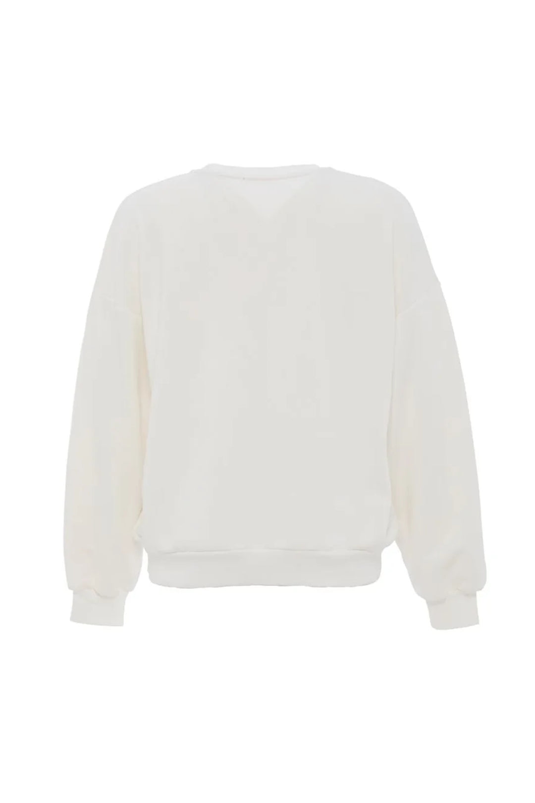 Kol Baskı Detaylı Sweatshirt Ekru