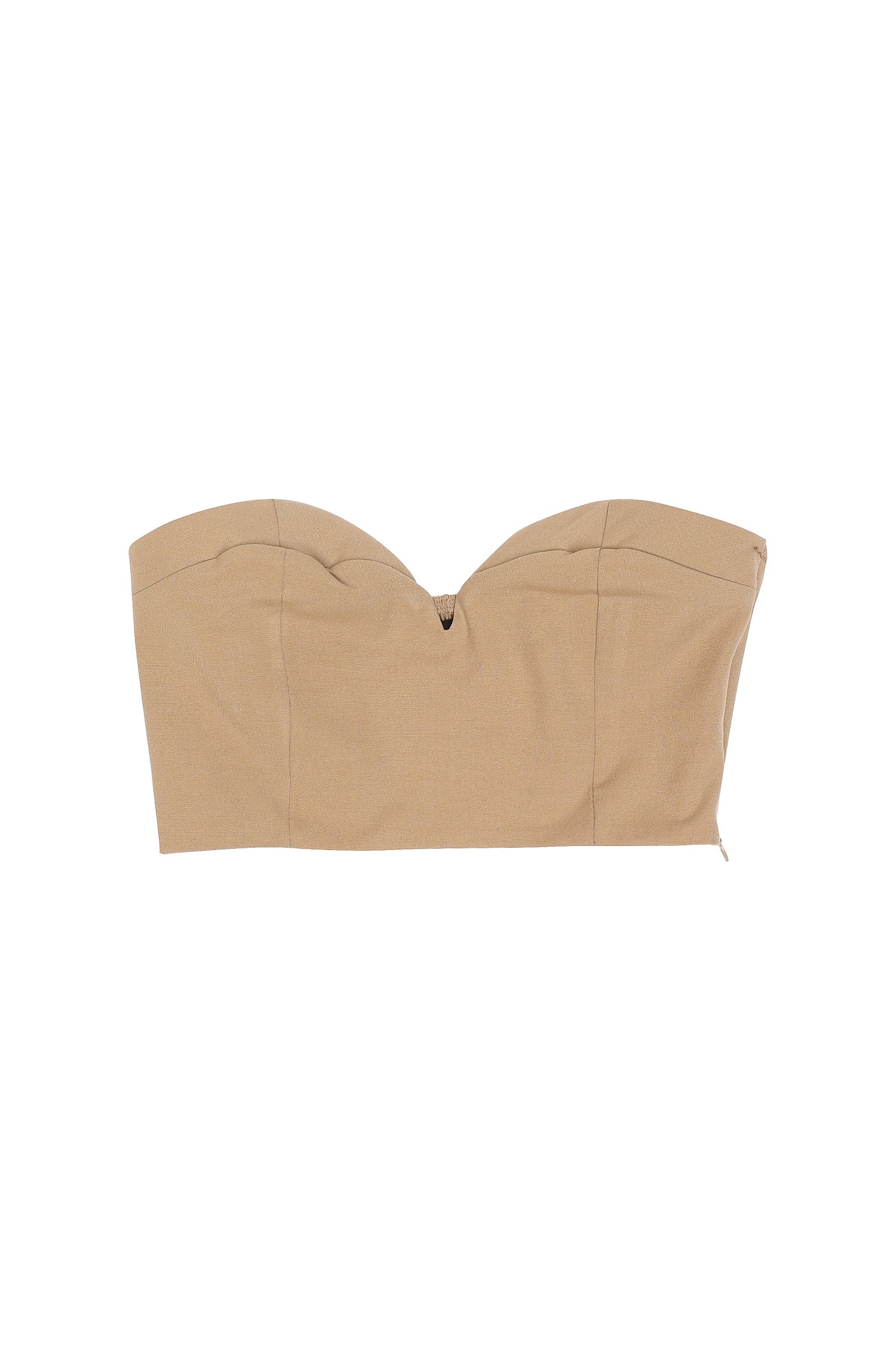 Heart Collar Bustier Beige