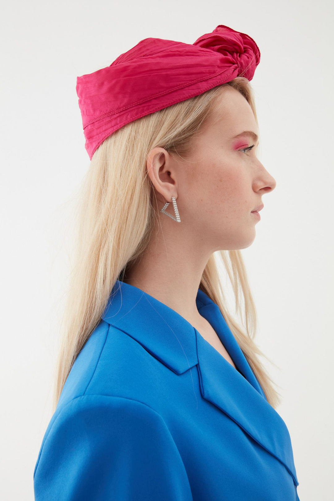 Stone Triangle Earrings Silver