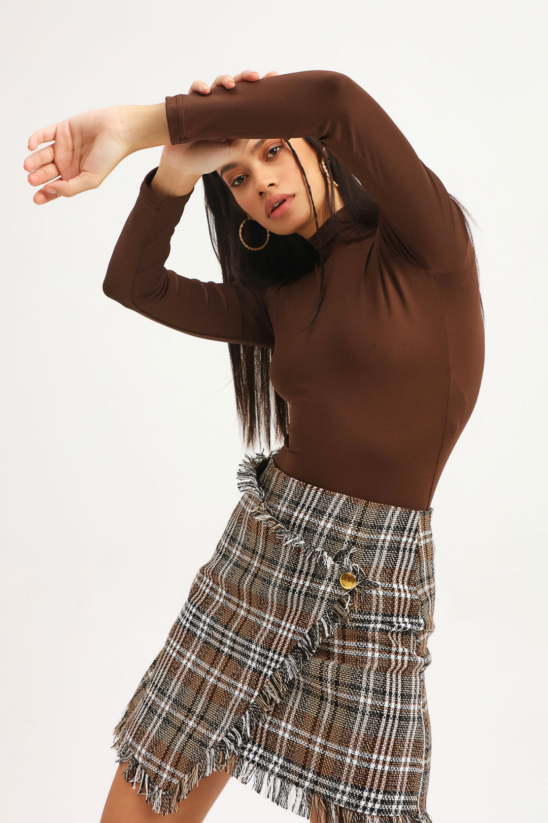 Turtleneck Bodysuit Dark Brown