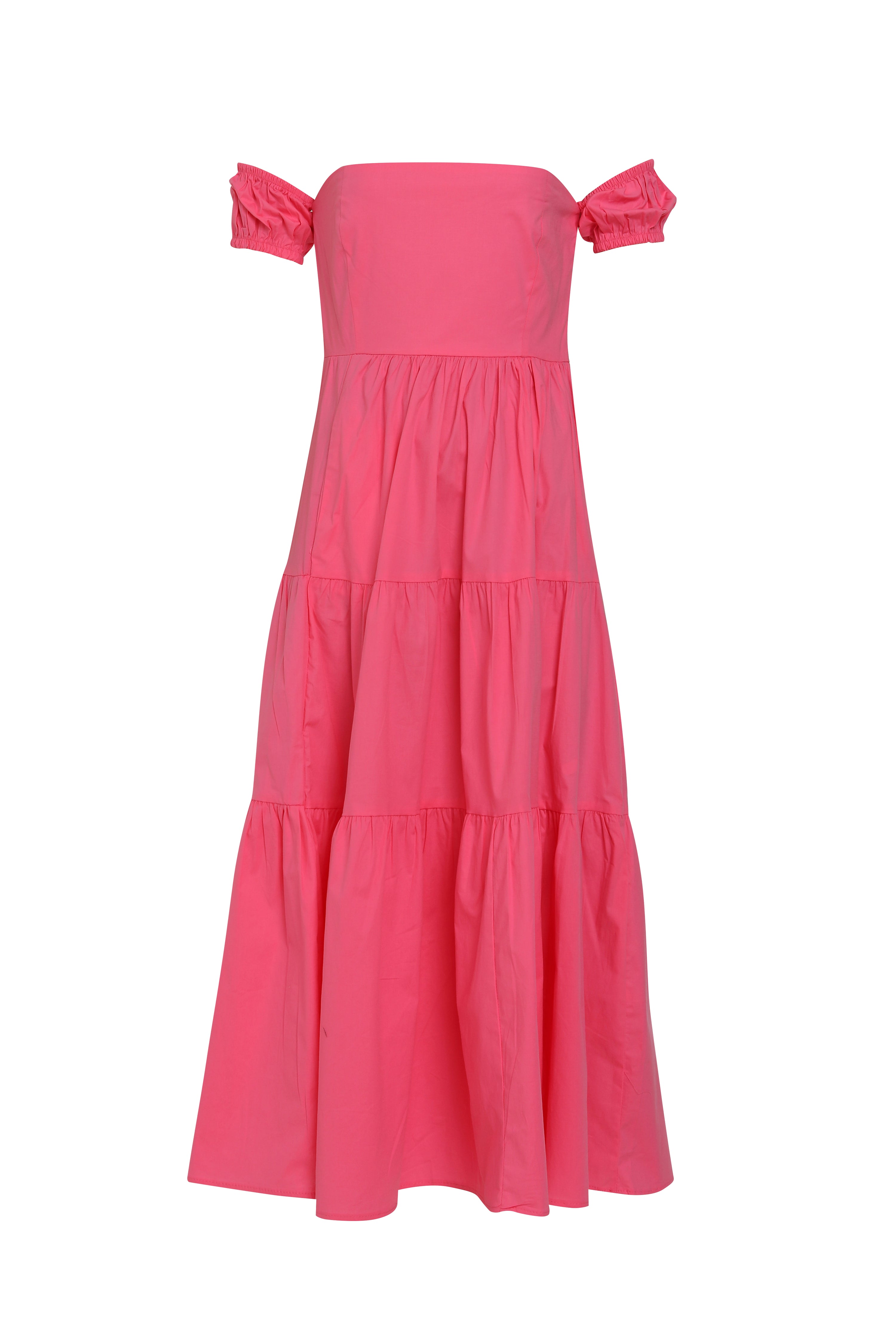 Off Shoulder Dress Candy Pink