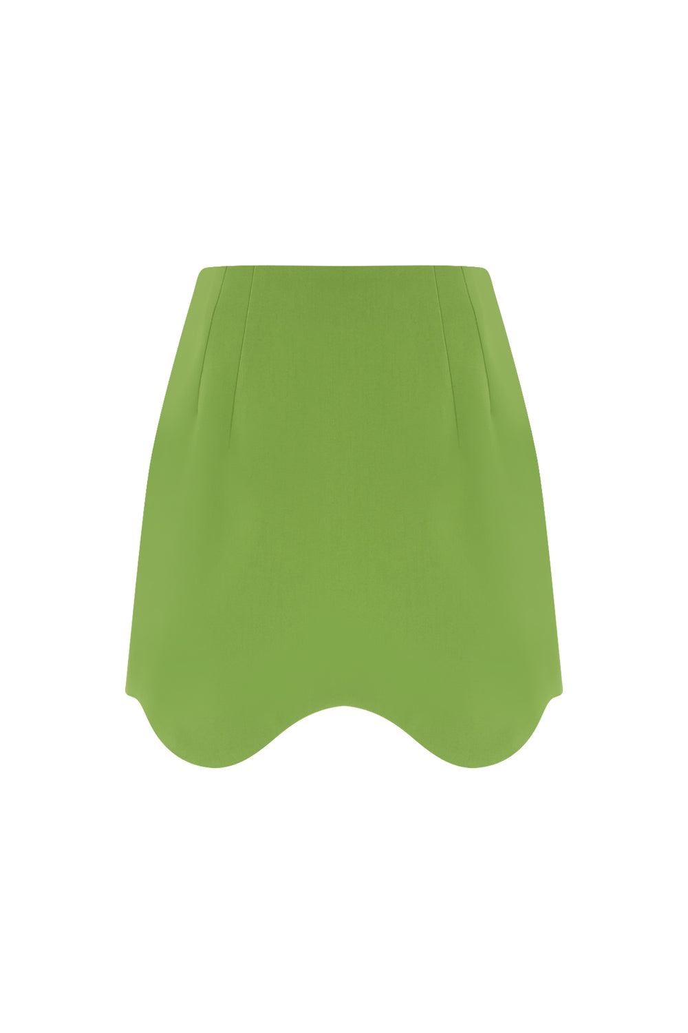 Asymmetric Mini Skirt Green