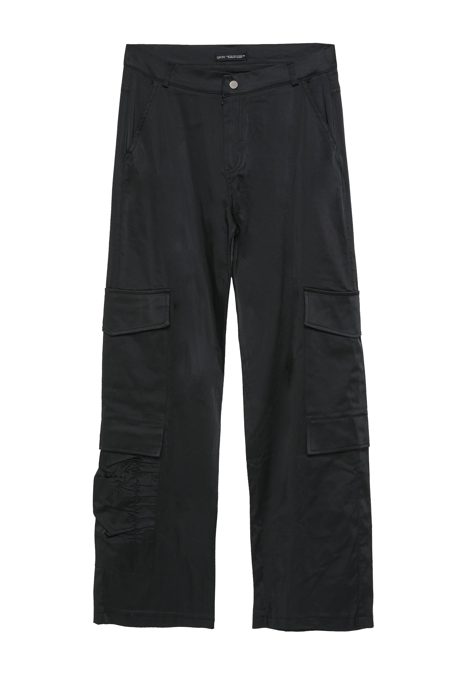 Drawstring Cargo Pants Black