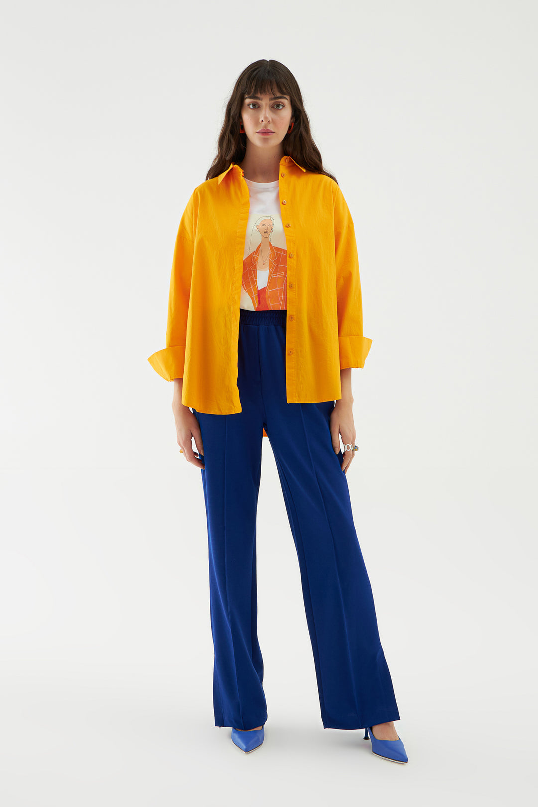 Oversize Basic Shirt Orange