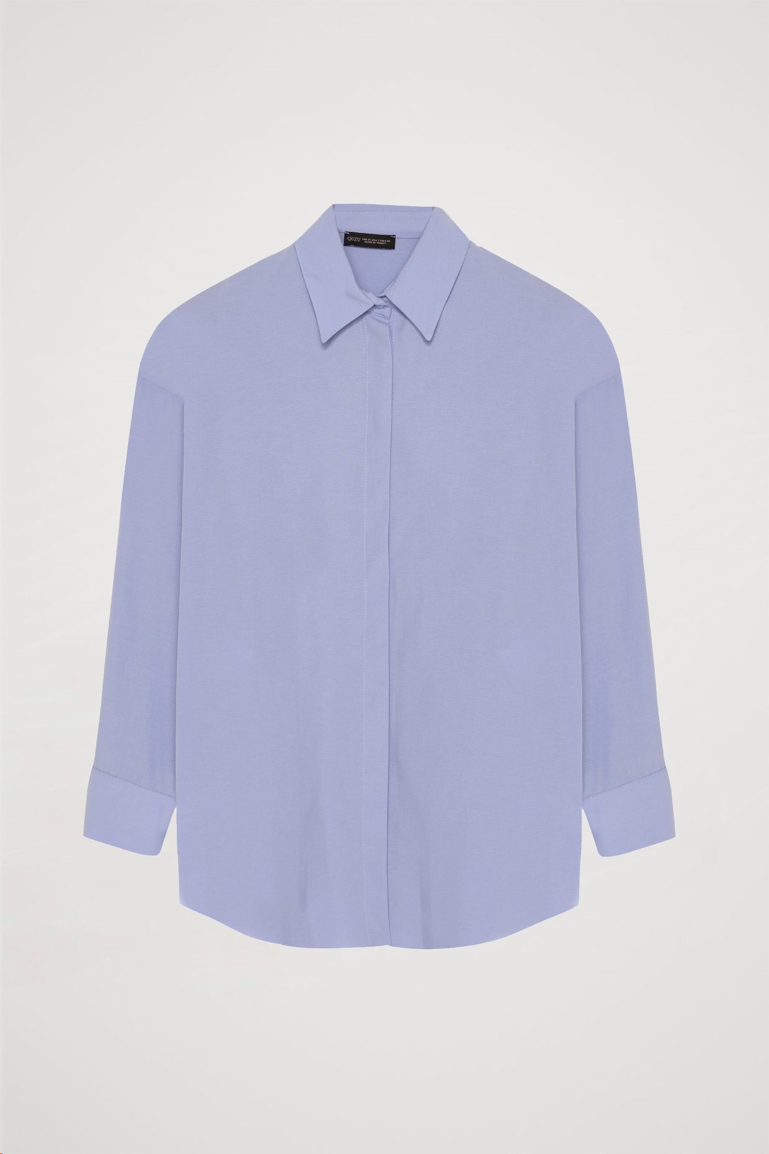 Oversize Basic Gömlek Koyu Mavi – QUZU
