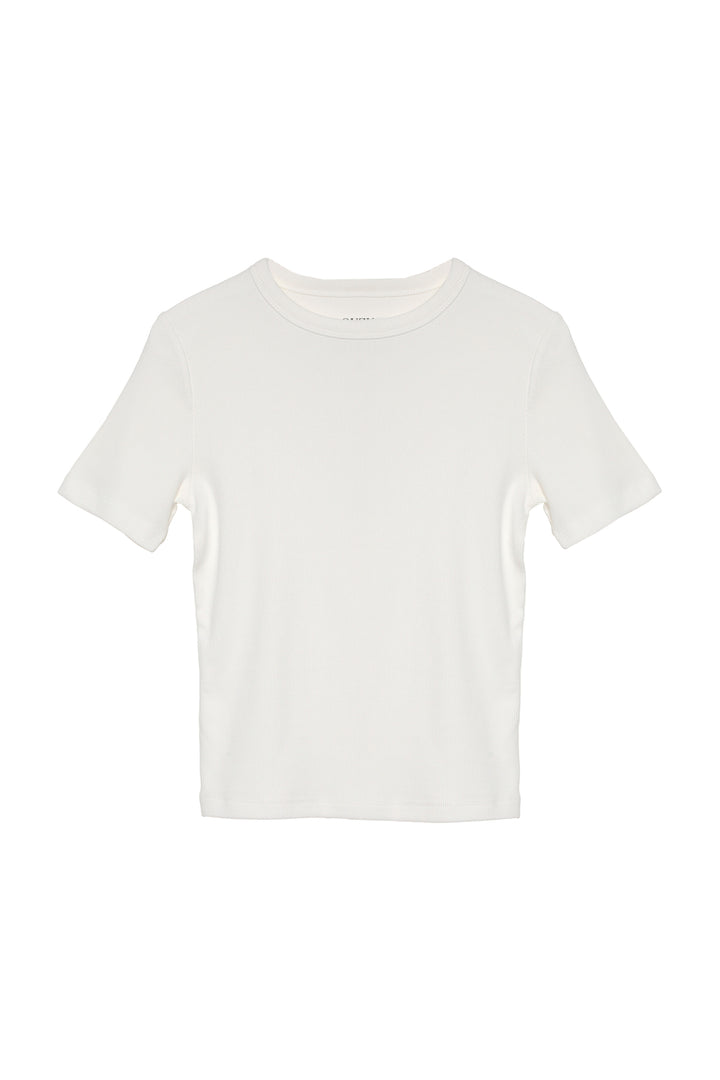 Fitilli Basic Tişört Ekru