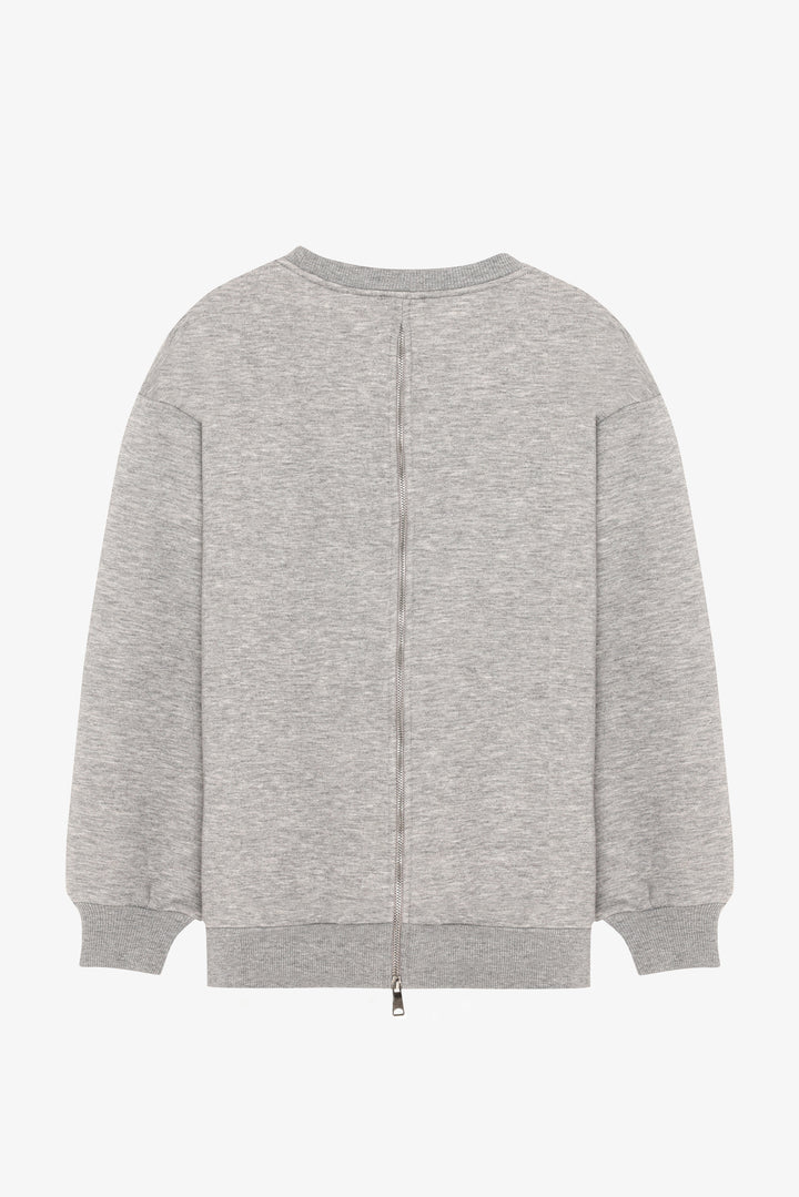 California Nakışlı Oversize Sweatshirt Grimelanj