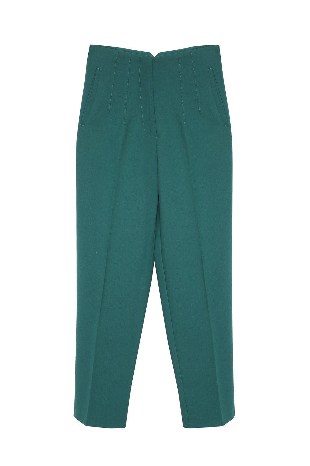 Plier Detailed Trousers Dark Green