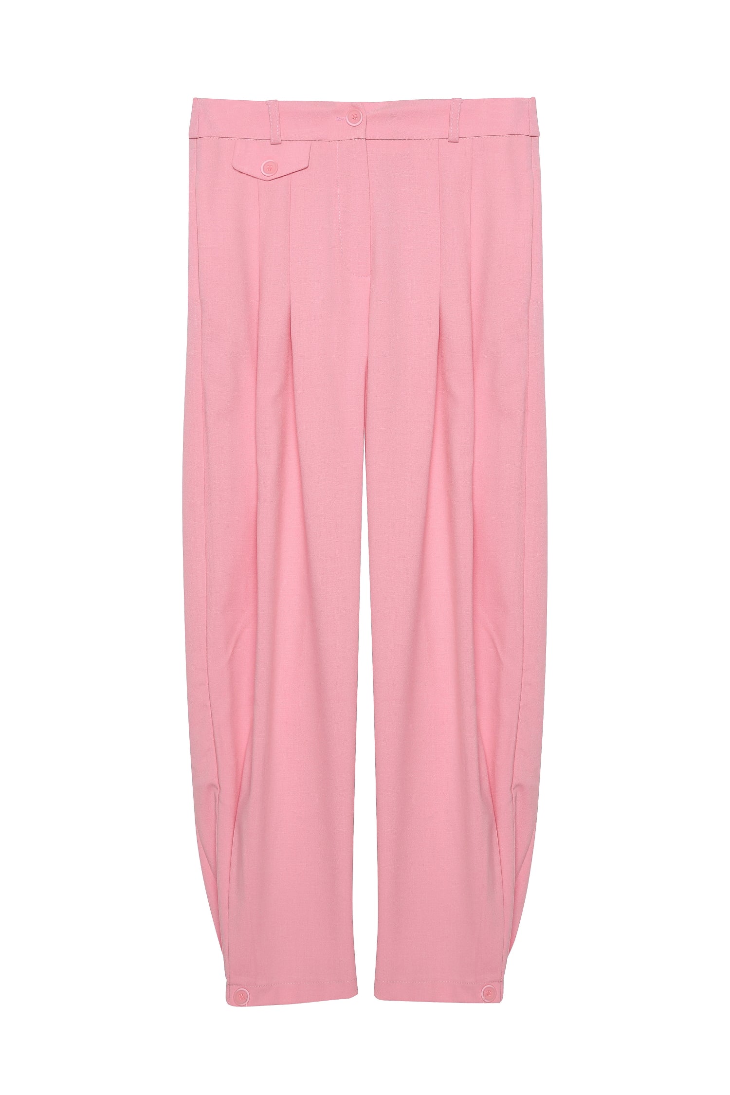 Pile Detaylı Jogger Pantolon Pembe