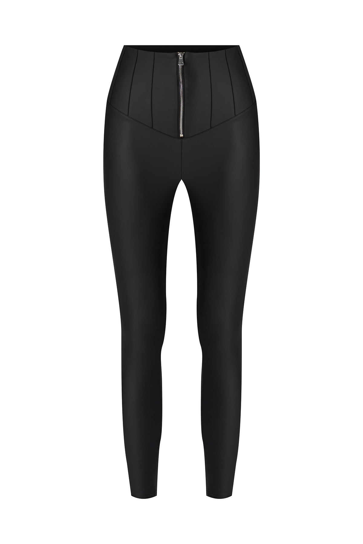 Zipper Detailed Leggings Black