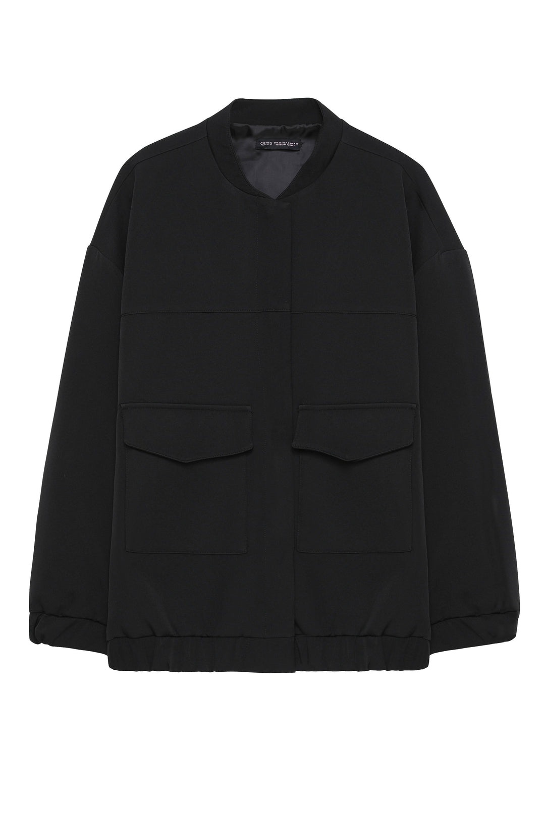 Big Pocket Bomber Jacket Black