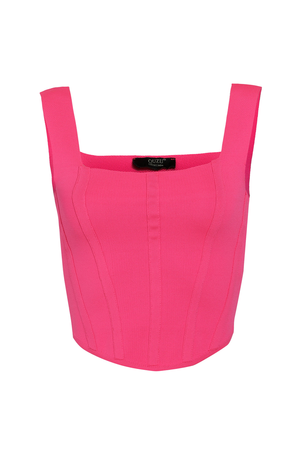 Strap Crop Knitwear Neon Pink