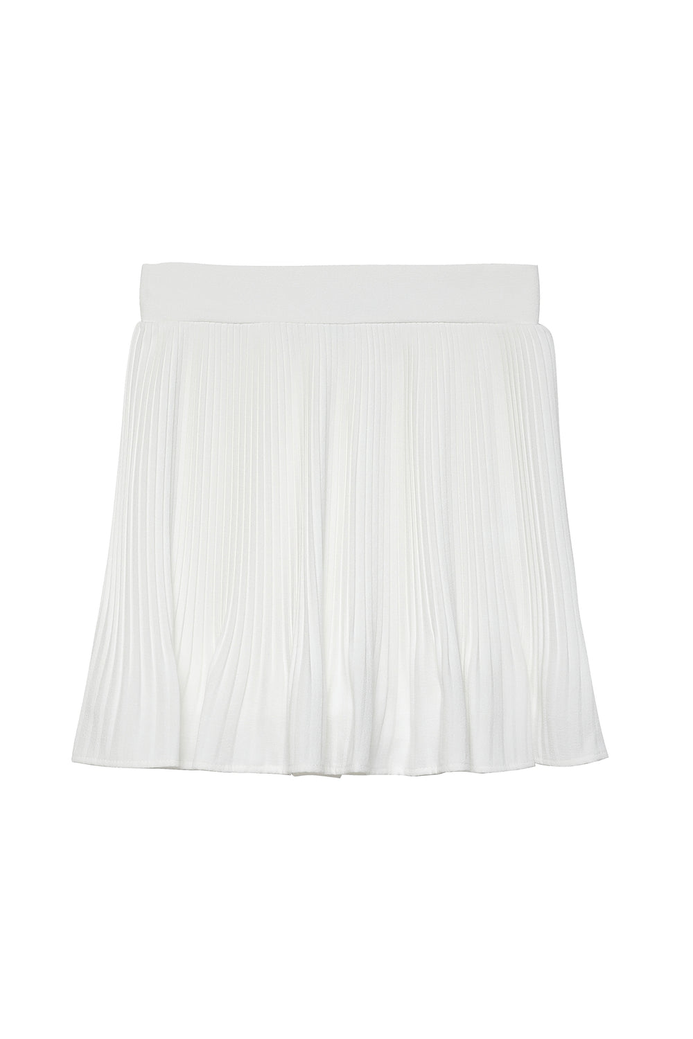 Pleated Short Mini Skirt Ecru