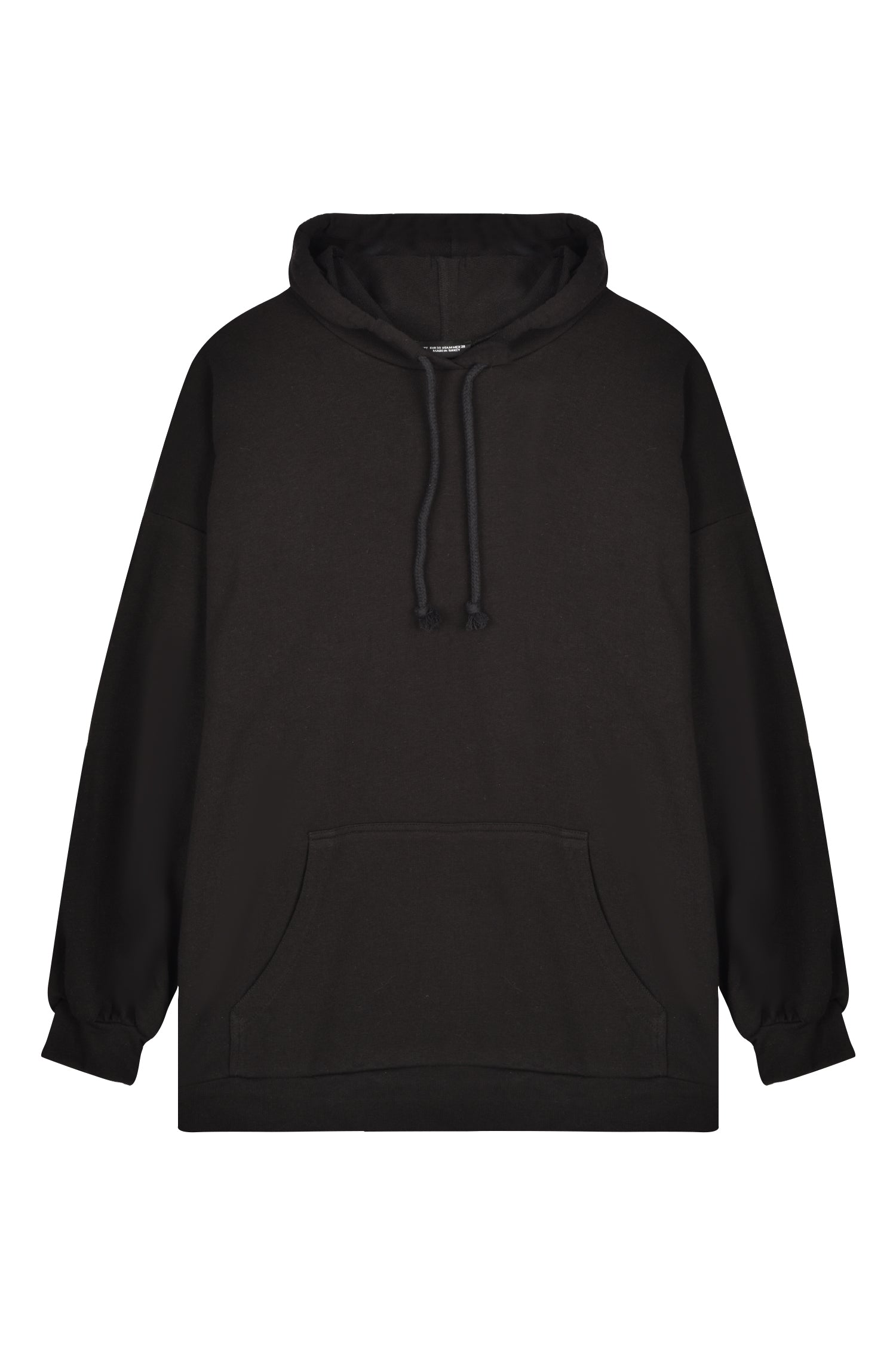 Kangaroo Pocket Hoodie Sweatshirt Black