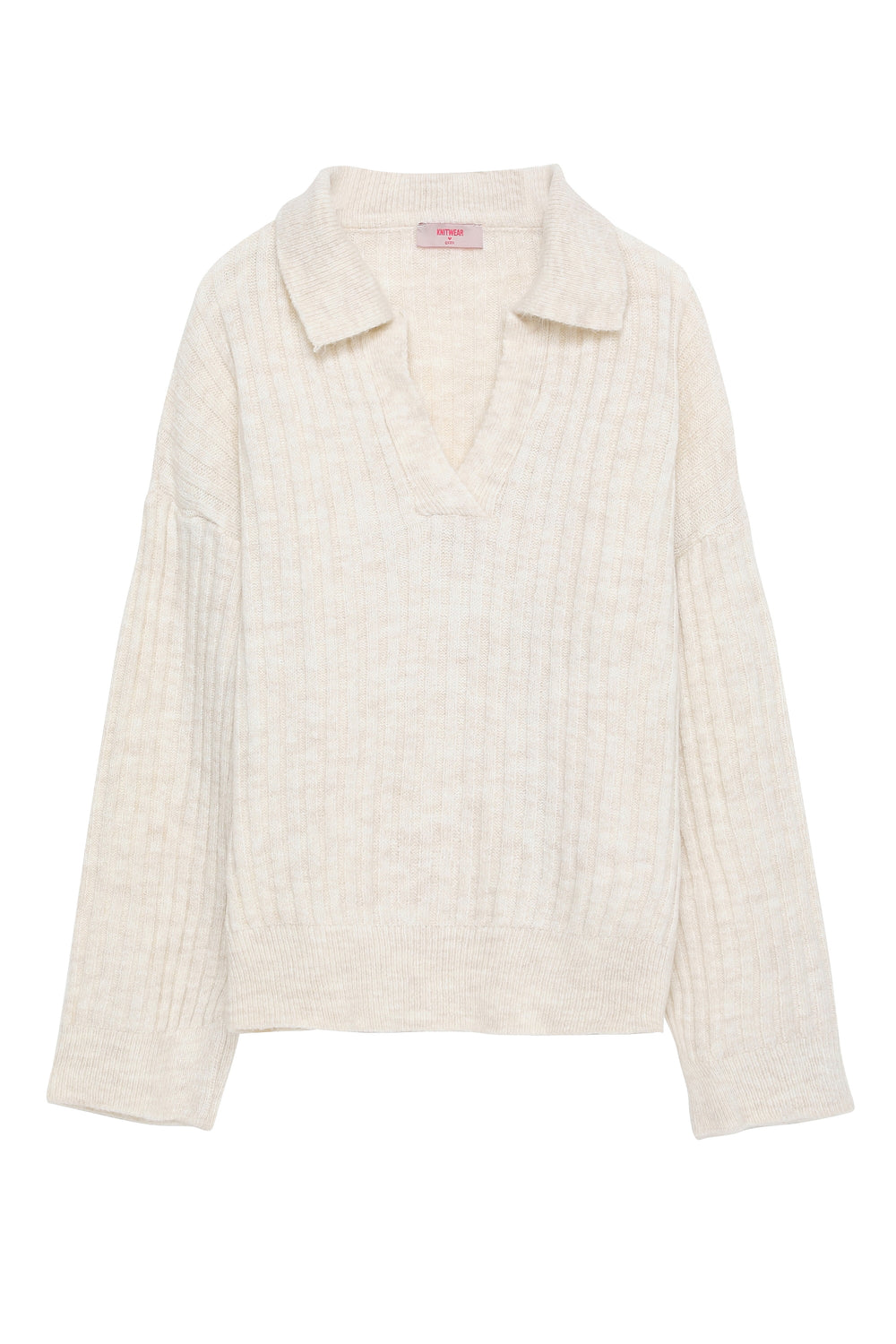 Polo Neck Knitwear Sweater Cream