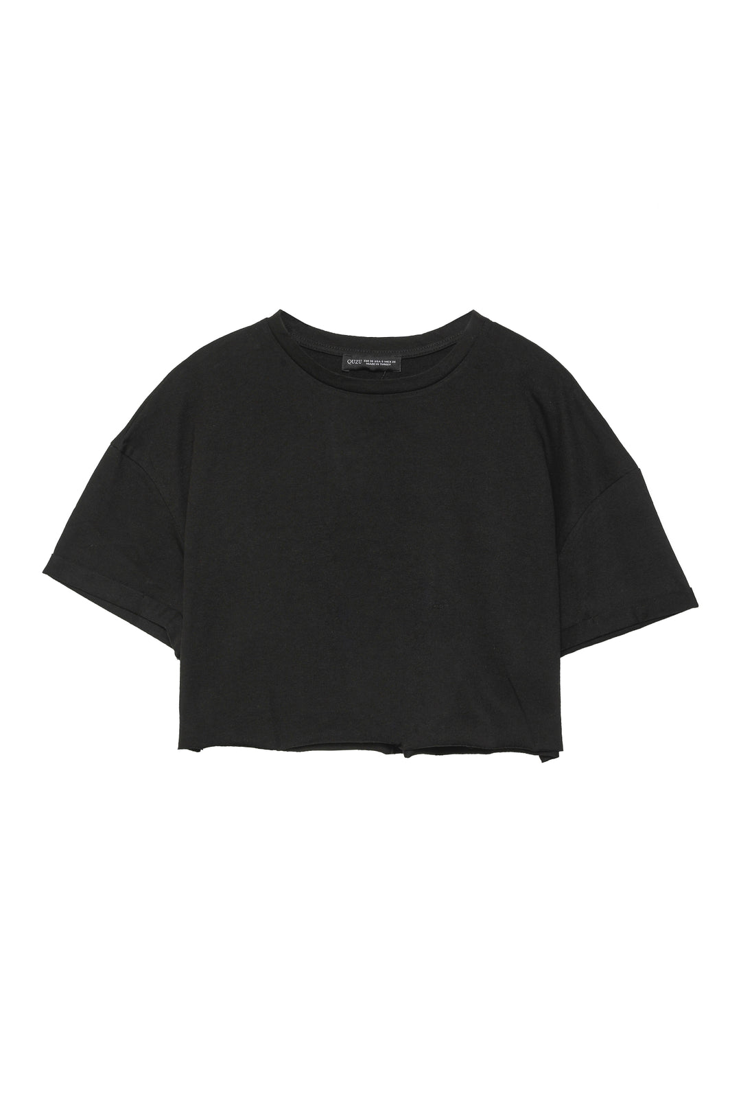 Crop Basic Tişört Siyah