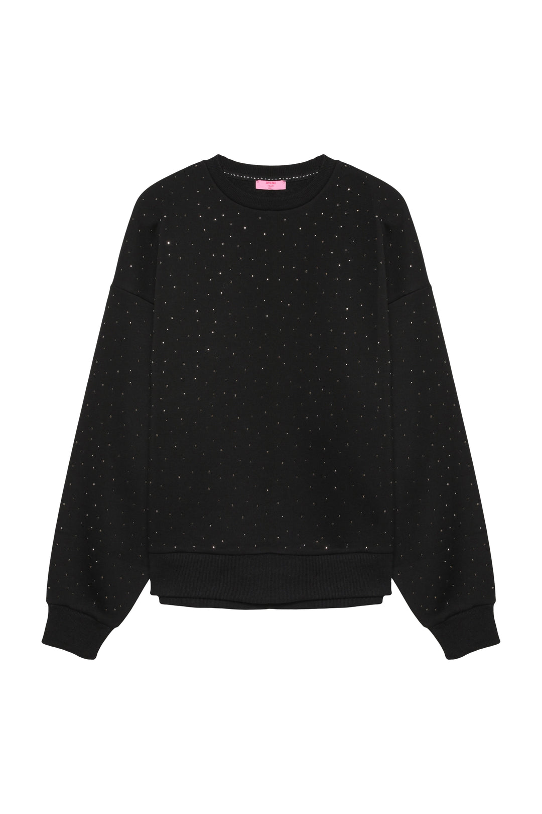 Parlak Nokta Detaylı Siyah Sweatshirt Siyah