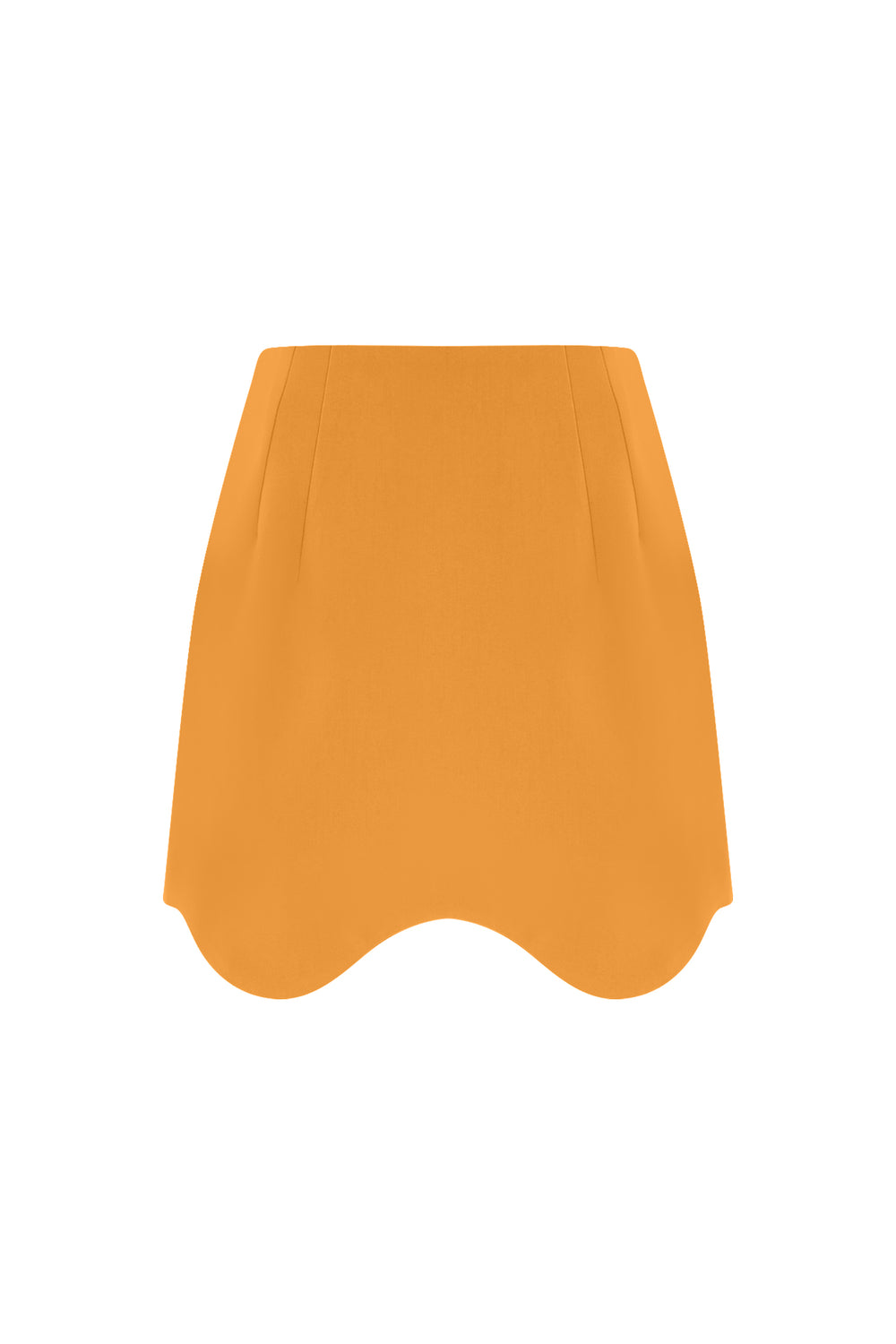 Asymmetric Mini Skirt Orange