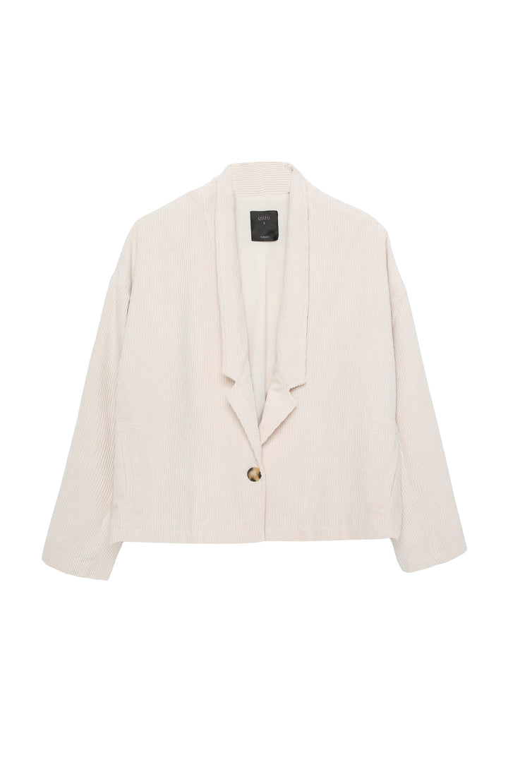 Fitilli Oversize Ceket Taş