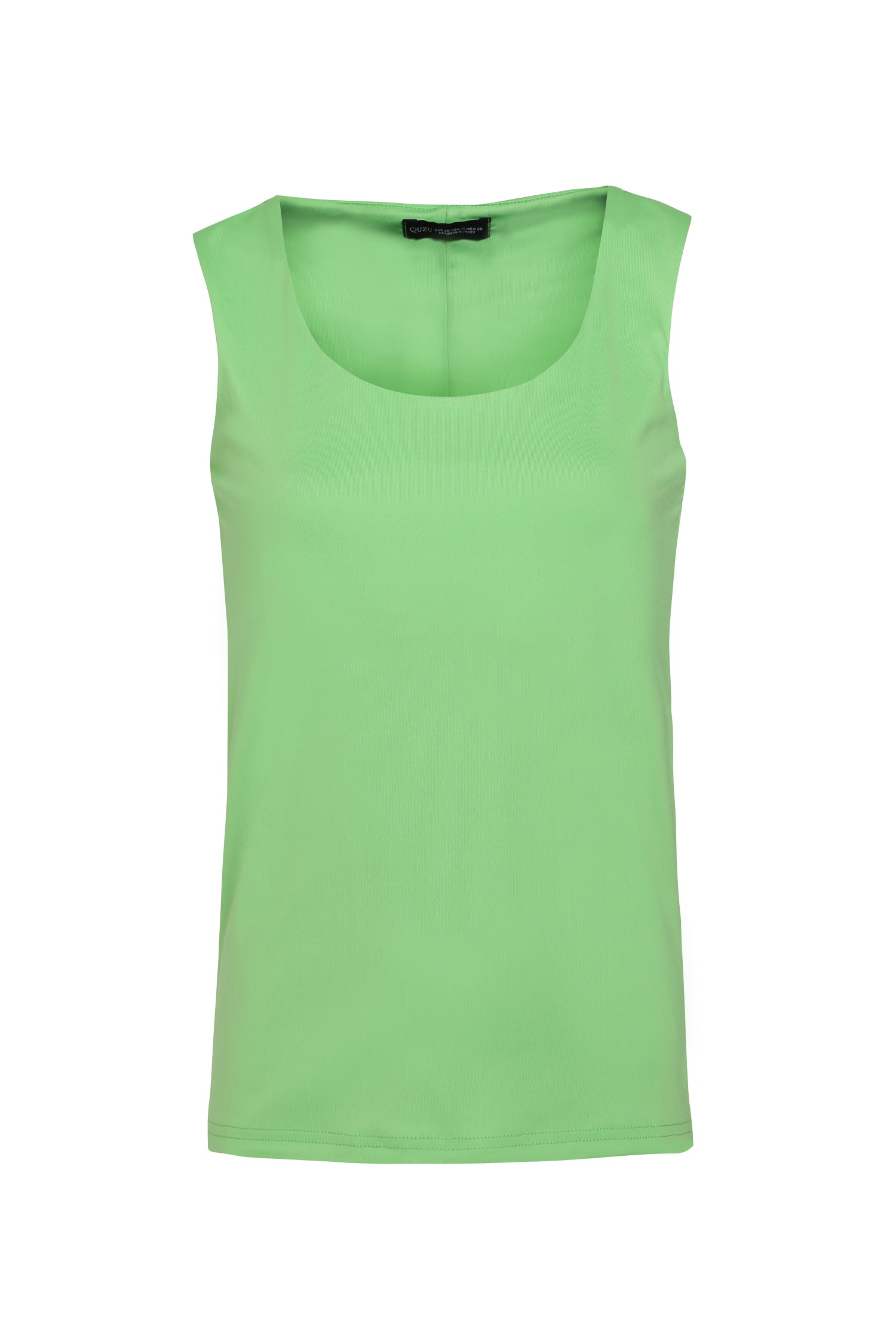 Thick Strap Basic Blouse Neon Green