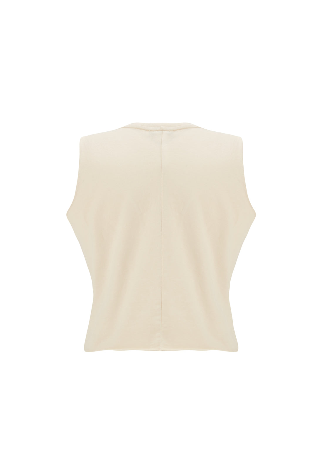 Stone Detailed Sleeveless T-Shirt Light Beige