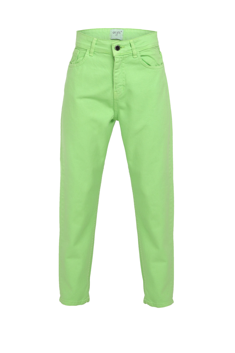 Gabardine Mom Jean Neon Green