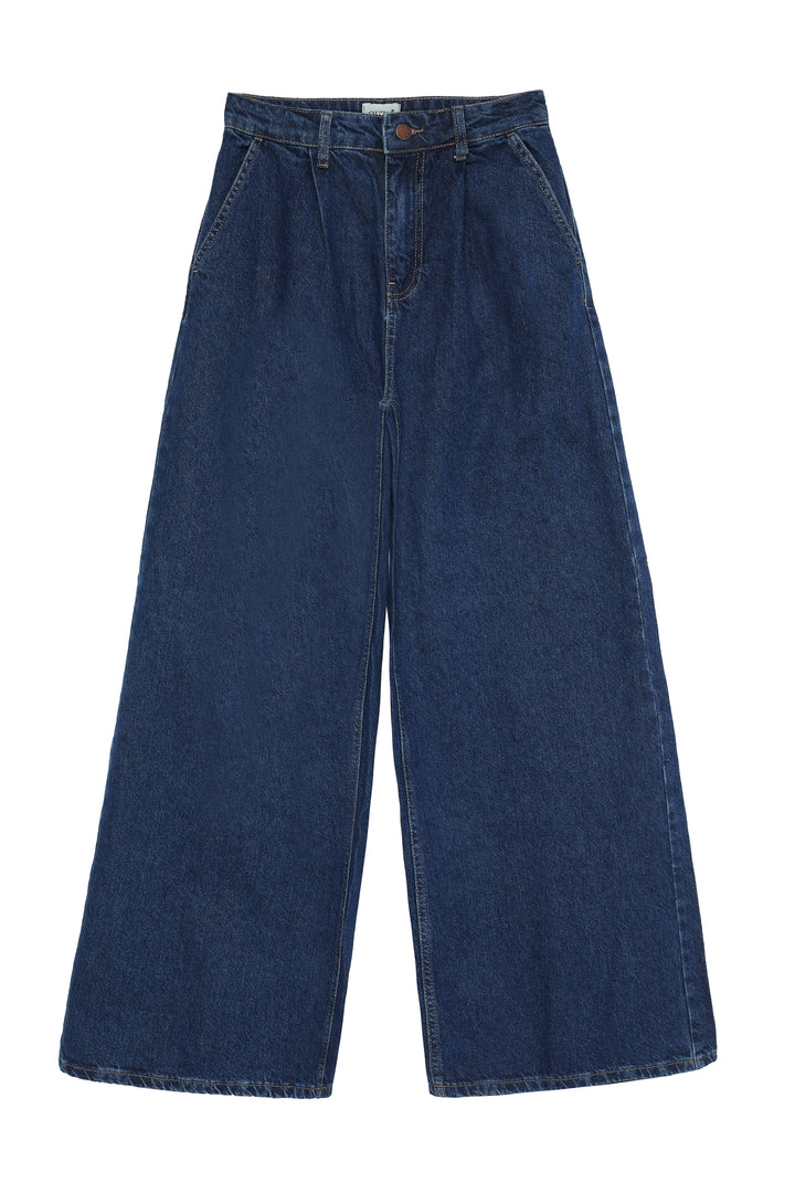High Waist Wide Leg Jeans Blue