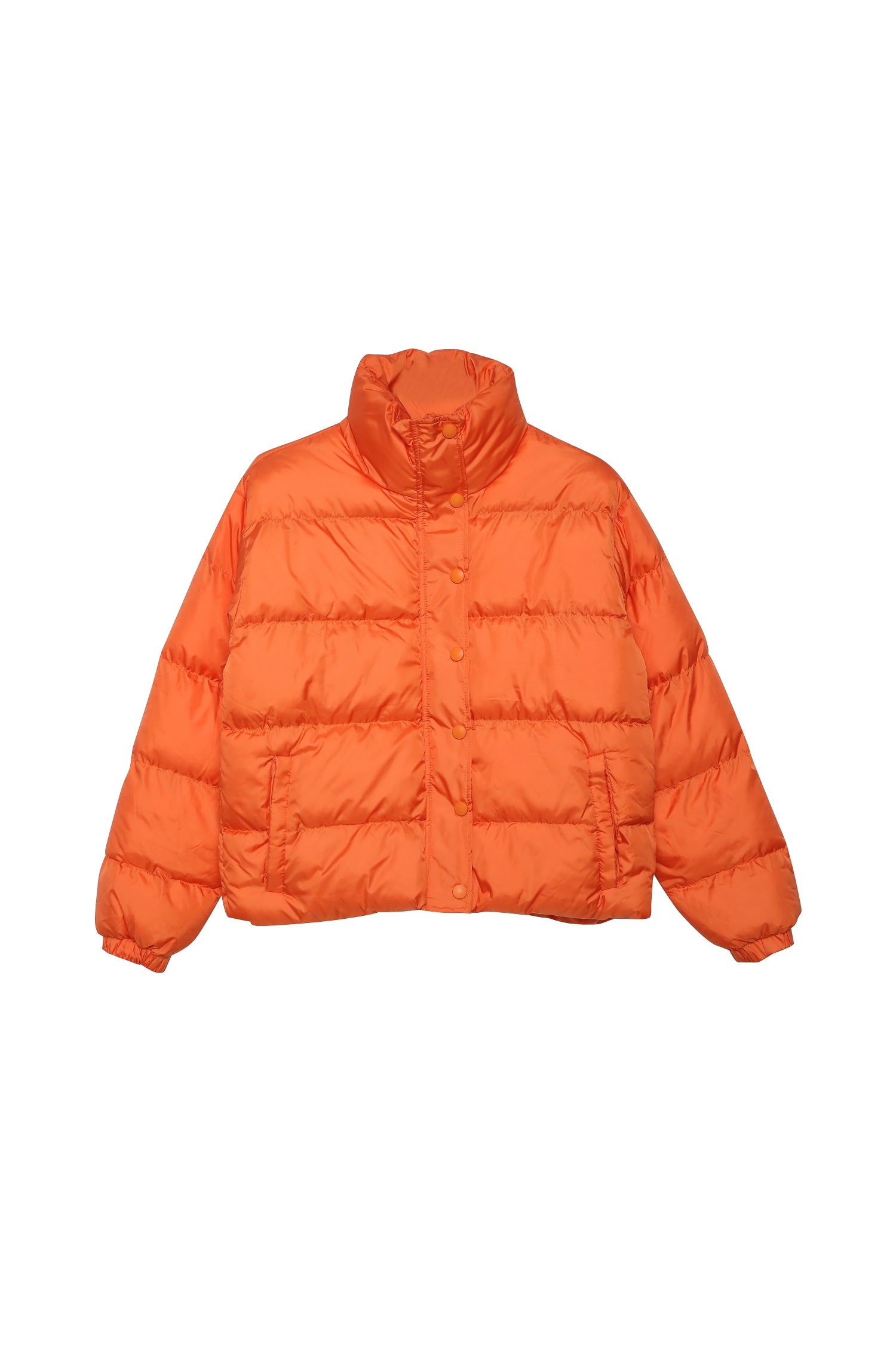 Short Inflatable Coat Orange