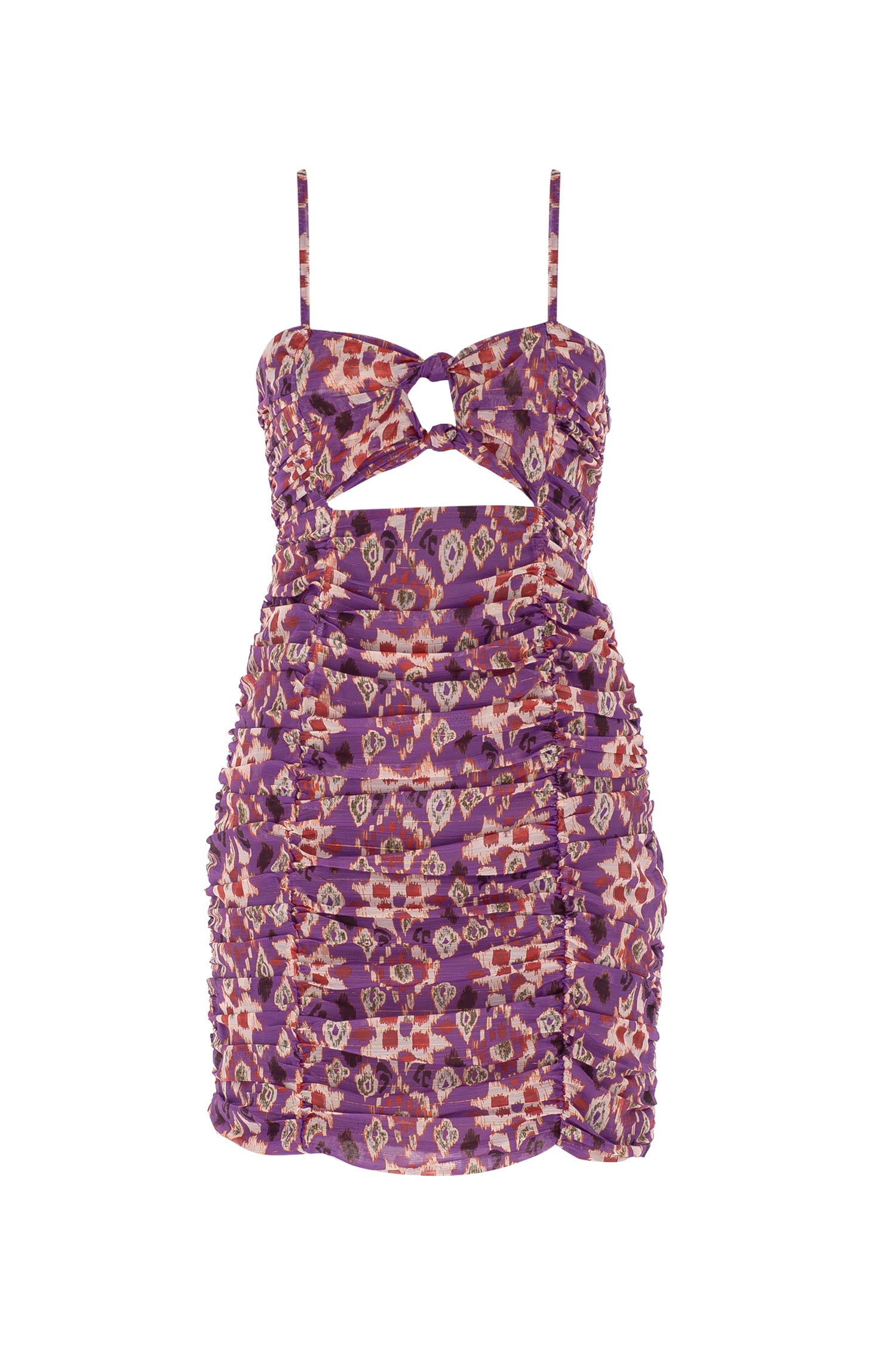 Strap Draped Mini Dress Lilac