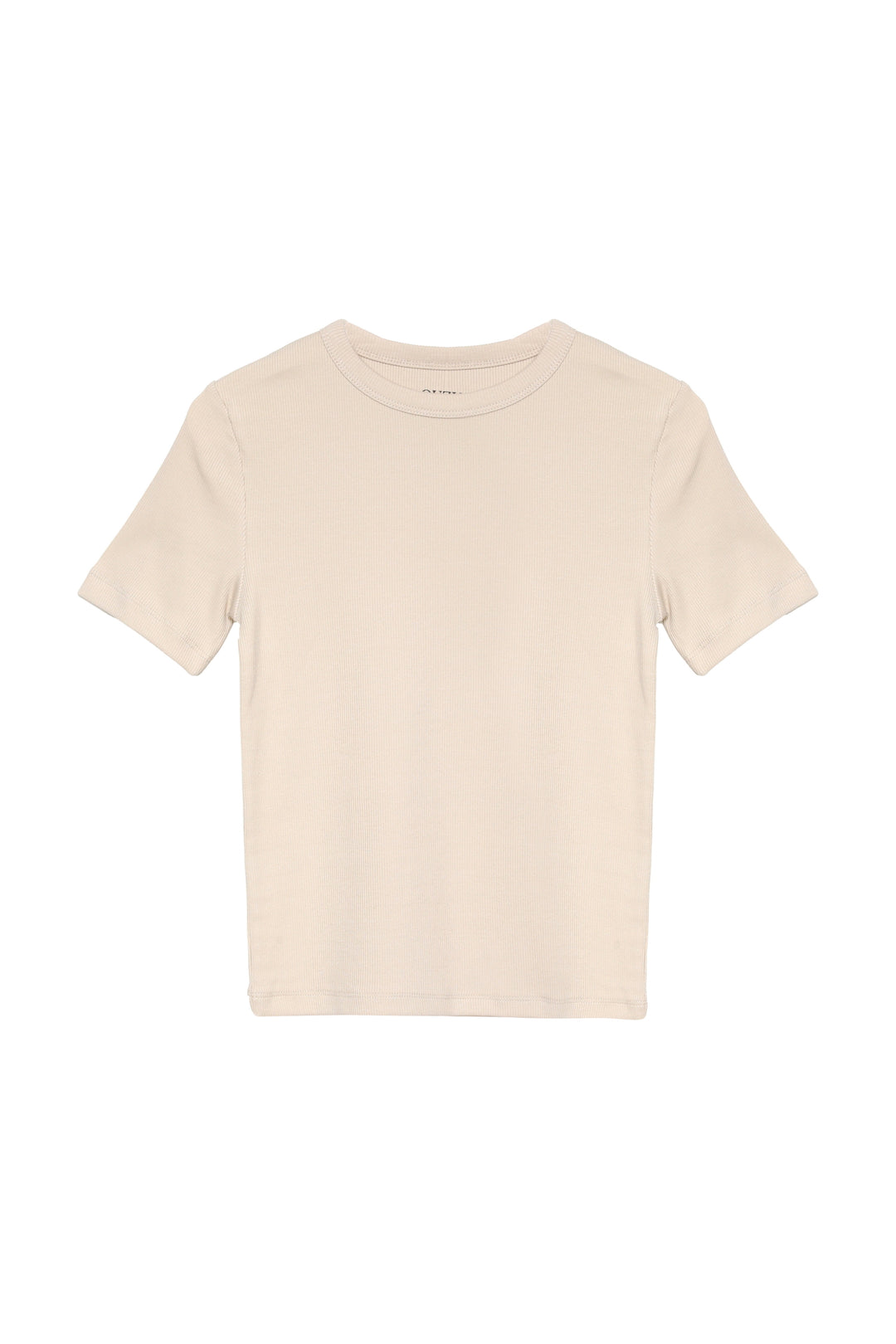 Fitilli Basic Tişört Bej