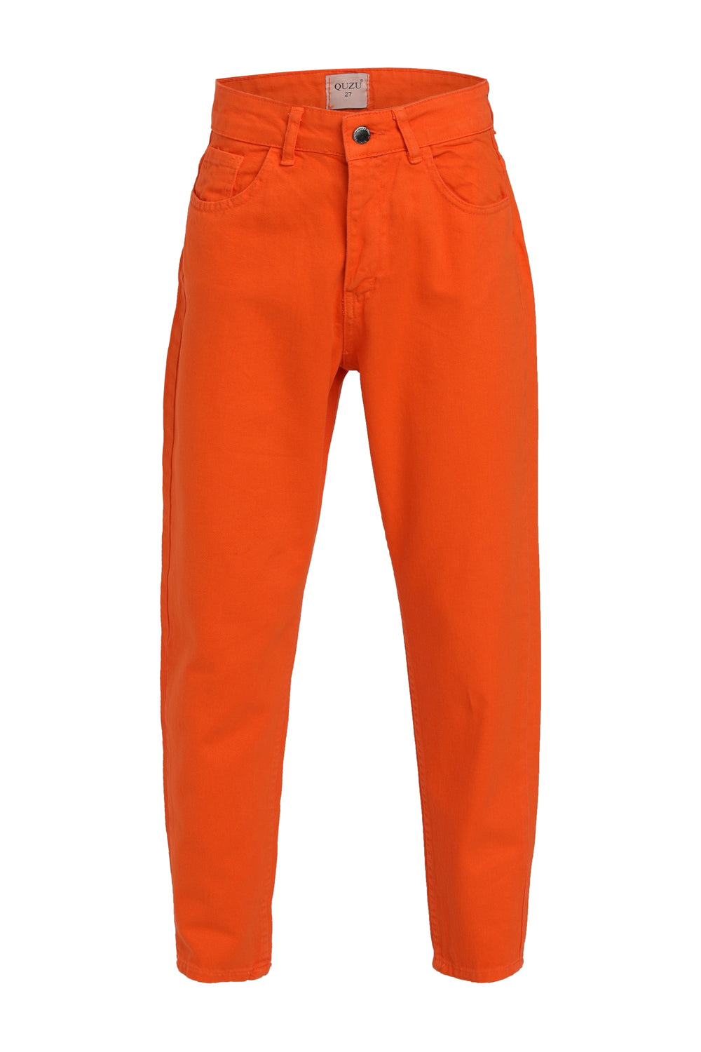 Gabardine Mom Jean Orange