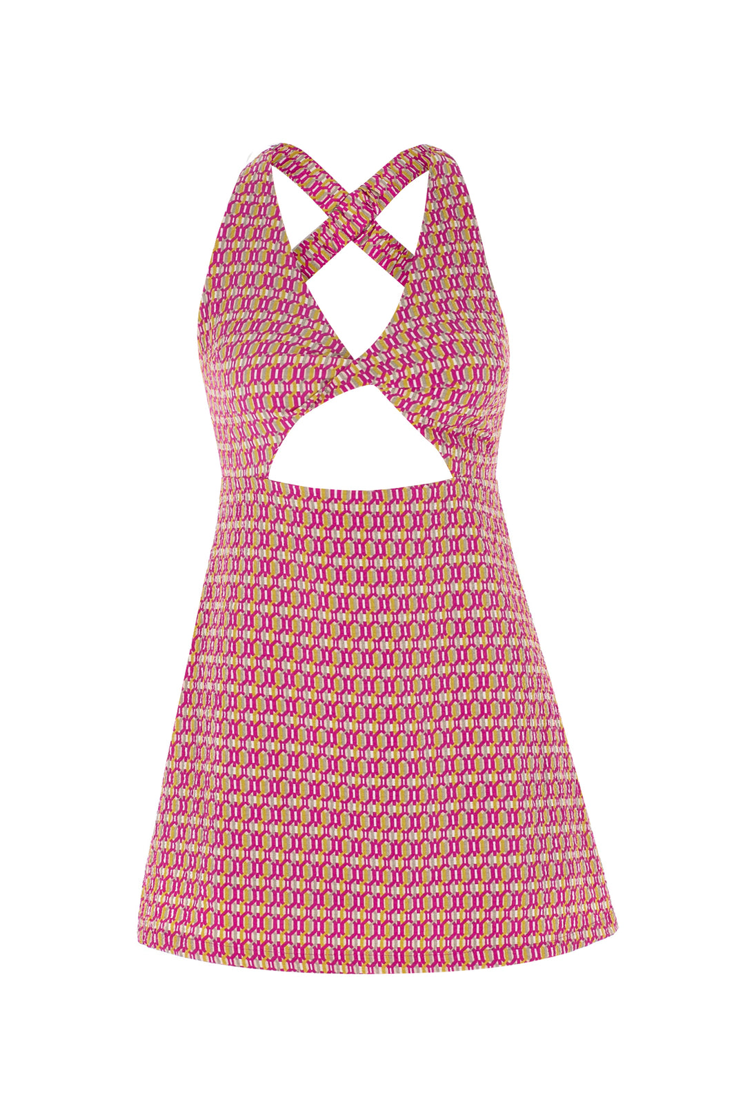 Cross Back Dress Pink